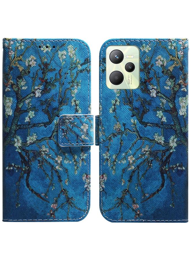 اس-توب جراب هاتف OPPO Realme C35 مصنوع من الجلد برسومات ملونة - Image 1