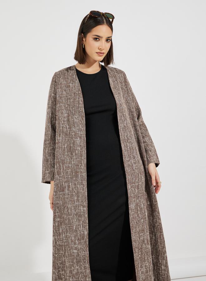Styli Tweed Look Winter Abaya  - Image 5