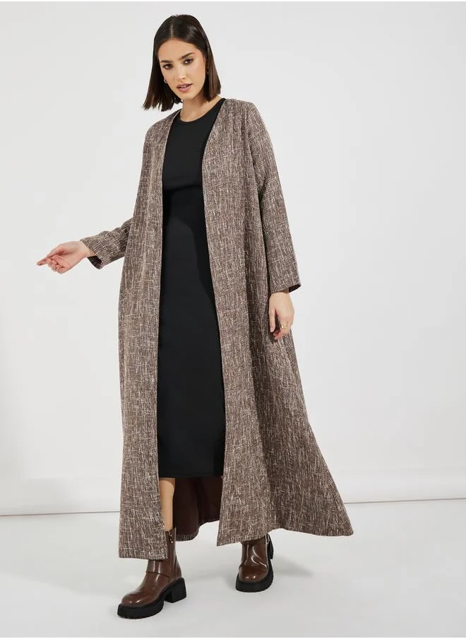 Styli Tweed Look Winter Abaya