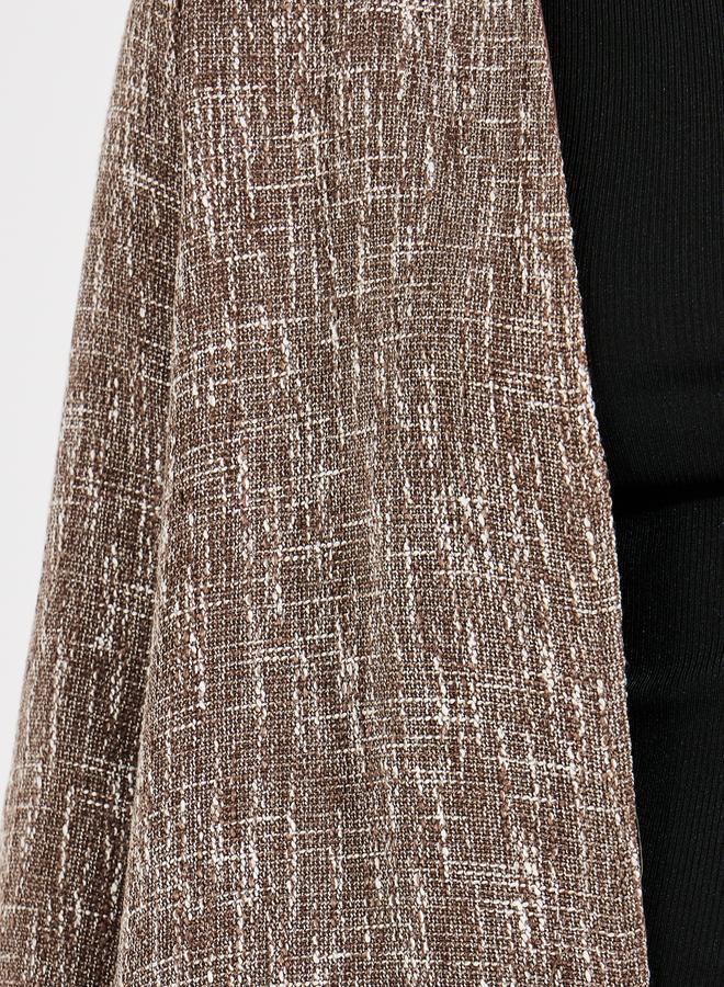 Styli Tweed Look Winter Abaya  - Image 3
