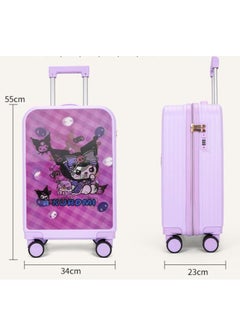 Golden Kids Luggage, 20 Inch Kids Lightweight 3D Trolley Bag, Suitcase with Cartoon Pattern, Travel Gift for Boys and Girls (Black)  - Image 2