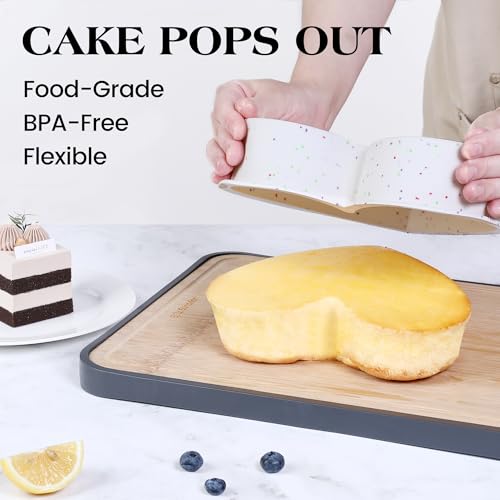 AOTASO 3 Pcs Silicone Heart Shaped Cake Pans 10 Inch 8 Inch 6 Inch Mini Small Large Heart Cake Pan Set Nonstick Silicone Heart Molds for Baking (Cream) - Image 3