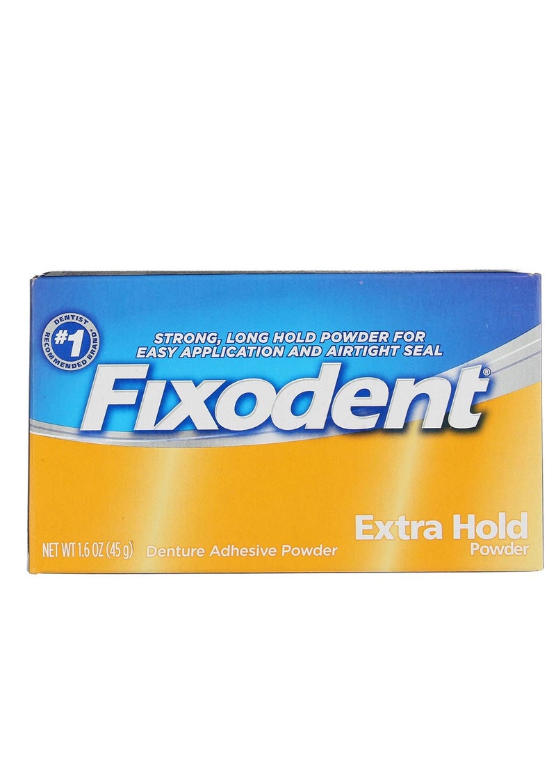 Fixodent Fixodent Denture Adhesive Powder Extra Hold - 1.6 oz, Pack of 2 - Image 1