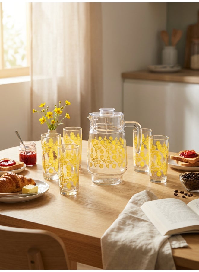 Luminarc Festivite Amsterdam 7 Piece Drink Set includes 1.8L Jug, 6 x 270ml Tivoli Glass Tumblers, Made of Annealed High Quality & Durable Glass - Image 3