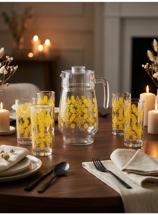 Luminarc Festivite Amsterdam 7 Piece Drink Set includes 1.8L Jug, 6 x 270ml Tivoli Glass Tumblers, Made of Annealed High Quality & Durable Glass - Image 4