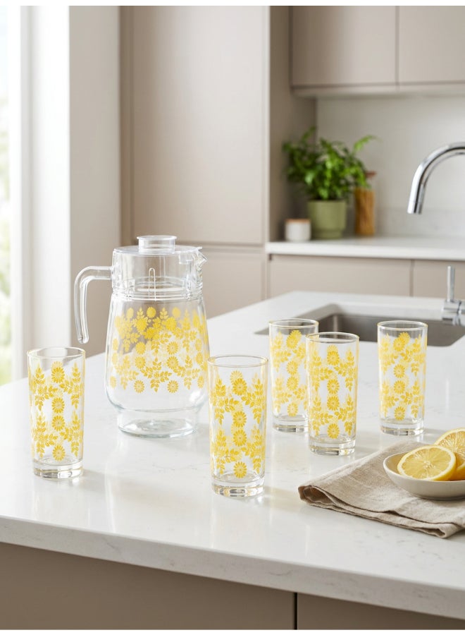 Luminarc Festivite Amsterdam 7 Piece Drink Set includes 1.8L Jug, 6 x 270ml Tivoli Glass Tumblers, Made of Annealed High Quality & Durable Glass - Image 2