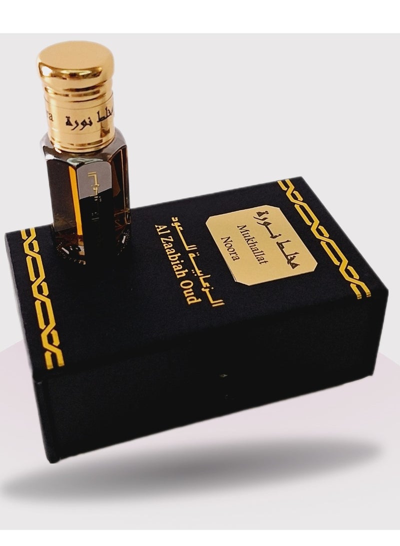 Al Zaabiah Mukhallat Noora – Arabian Perfume Oil with Saffron & Musk | For Men & Women 6ml - Image 3