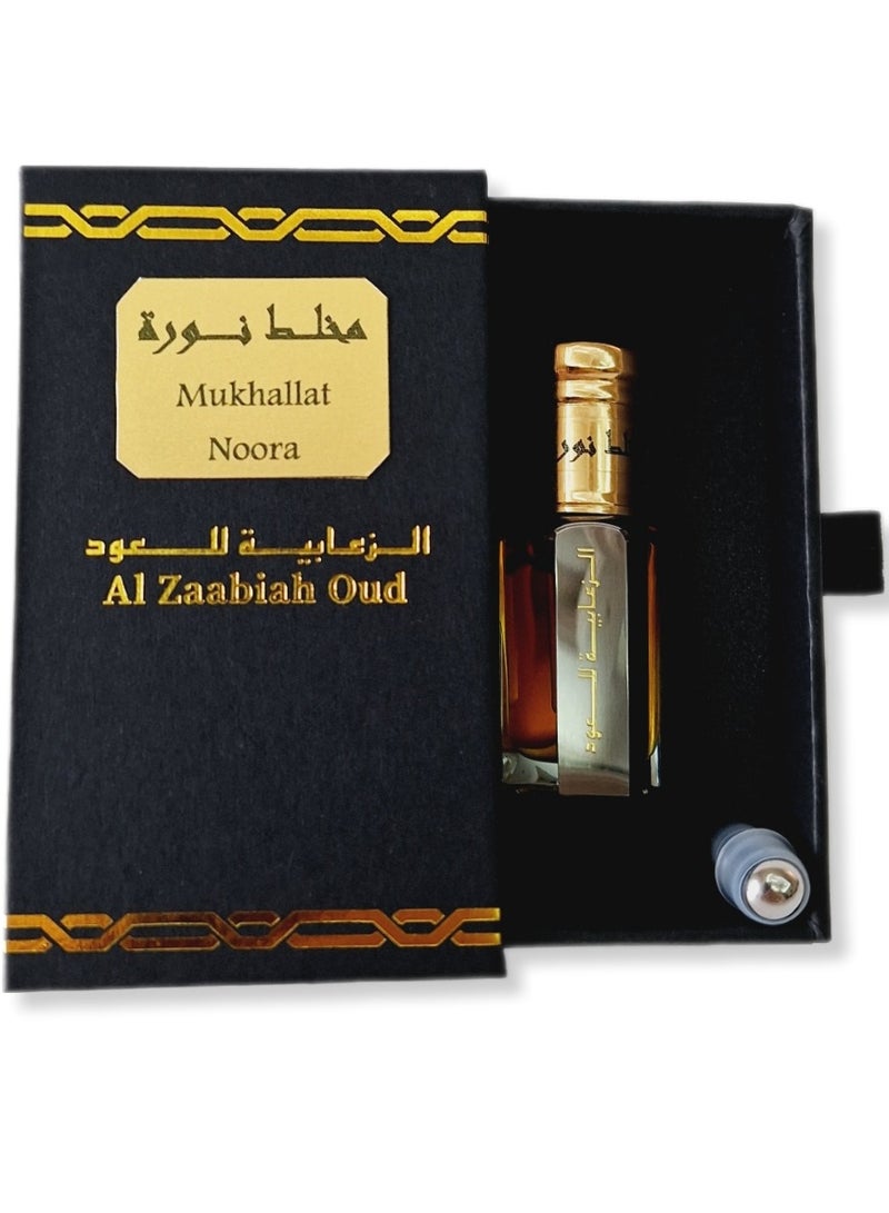 Al Zaabiah Mukhallat Noora – Arabian Perfume Oil with Saffron & Musk | For Men & Women 6ml - Image 1