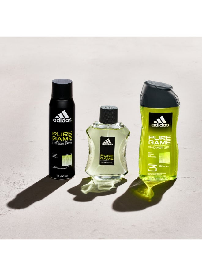 Adidas Pure Game Fragrance Set Including The Pure Game Eau De Toilette And Deodorant Body Spray 100 + 150ml - Image 5