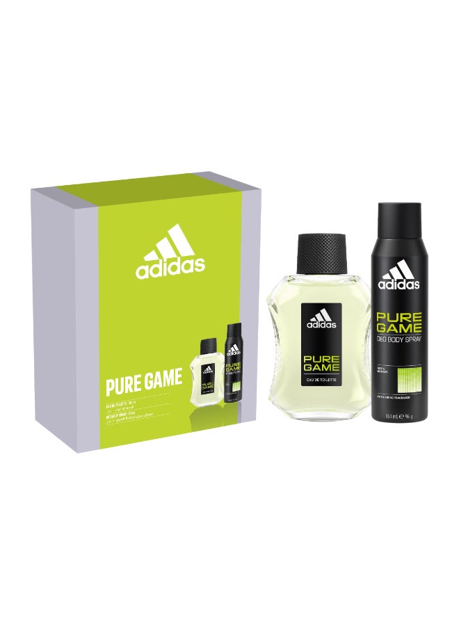 Adidas Pure Game Fragrance Set Including The Pure Game Eau De Toilette And Deodorant Body Spray 100 + 150ml - Image 1