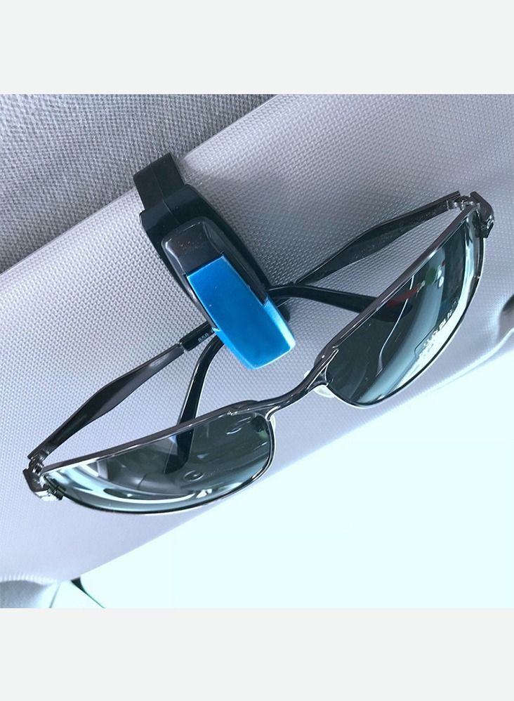 Type R Car Sun Visor Sunglasses Holder Blue Color (Pack of 2PCs) - Image 4
