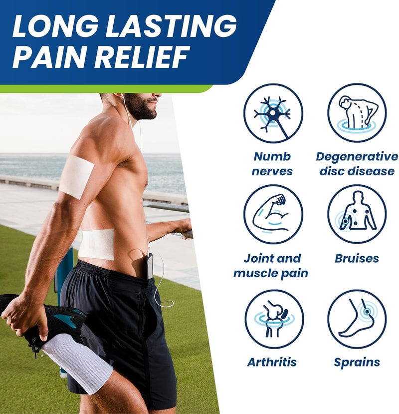 Sumifun Lidocaine Pain Relief Patches  Fast Targeted Therapy Simple Backache Soreness Sprain Joint Pain with Maximum Strength 4 Lidocaine and 1 Menthol Large Count 31 NDC 8360217231 - Image 2