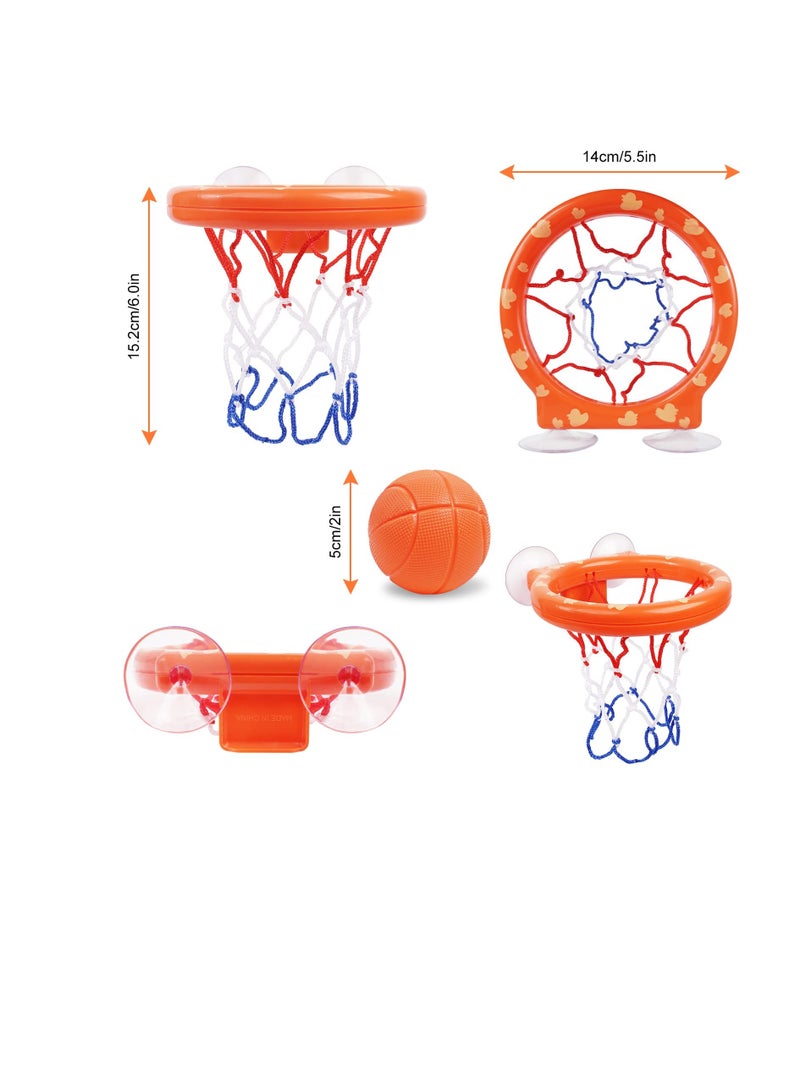Excefore Bath Basketball Hoop for Baby, Bath Toy Fun Basketball Hoop & Balls Set 5 Balls Included, Bath Toys Bathtub Basketball Hoop with Strong Suction Cup, Fun Toddler Bath Toys for Boys and Girls - Image 2