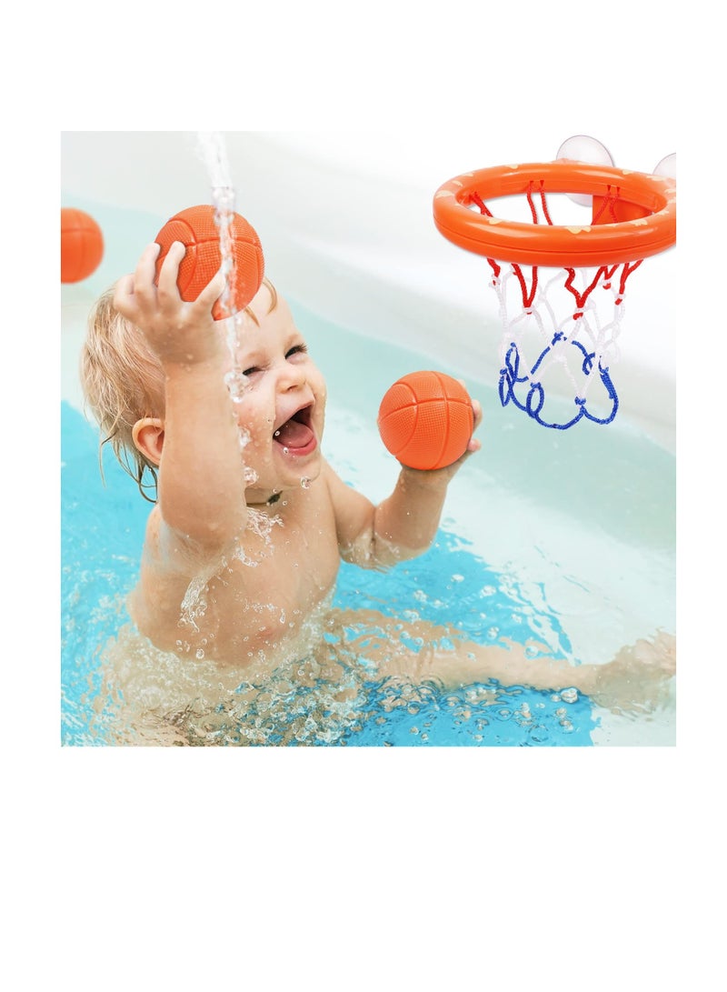 Excefore Bath Basketball Hoop for Baby, Bath Toy Fun Basketball Hoop & Balls Set 5 Balls Included, Bath Toys Bathtub Basketball Hoop with Strong Suction Cup, Fun Toddler Bath Toys for Boys and Girls - Image 3