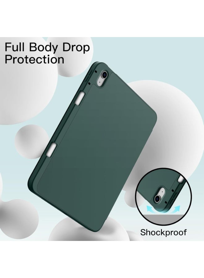 YoYoTech iPad 10th Generation Case 10.9 inch 2022  Kickstand Flip Cover with Magnetic Closure Auto Wake/Sleep funtion having Pencil holder Slot - Green - Image 4