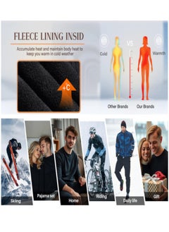 RATSAW Men Thermal Underwear Set Men Thermal Base Layer Long Sleeve pajama Thermal Long Johns Set for Skiing Training Hiking Outdoor Sports M  - Image 2