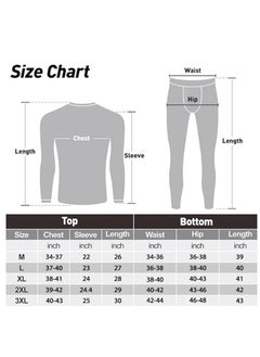 RATSAW Men Thermal Underwear Set Men Thermal Base Layer Long Sleeve pajama Thermal Long Johns Set for Skiing Training Hiking Outdoor Sports M  - Image 3