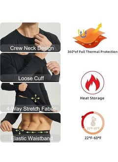 RATSAW Men Thermal Underwear Set Men Thermal Base Layer Long Sleeve pajama Thermal Long Johns Set for Skiing Training Hiking Outdoor Sports M  - Image 4