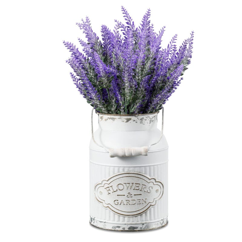 APSOONSELL French Country Decor Rustic Farmhouse Kitchen Decor Galvanized Bucket Decorative Metal Flower Vase Vintage Milk Can Jug for Bathroom  Sparklers for Weddings - Image 2