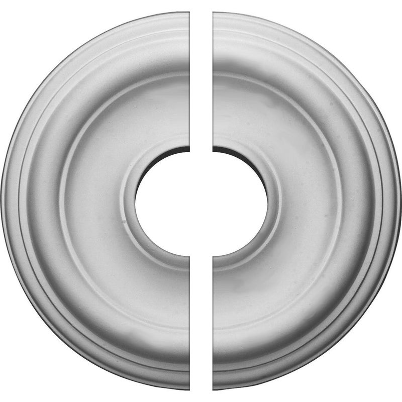 Ekena Millwork CM12TR2-03500 12"OD x 3 1/2"ID x 1"P Traditional Ceiling Medallion, Fits Canopies up to 3-1/2", 2 Piece - Image 1