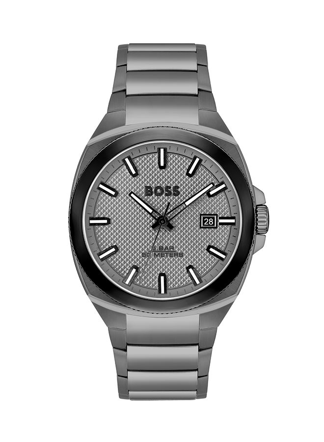 HUGO BOSS ساعة يد رجالية من الستانلس ستيل بعقارب على شكل تونيو 1514137 - 41 ملم - Image 1