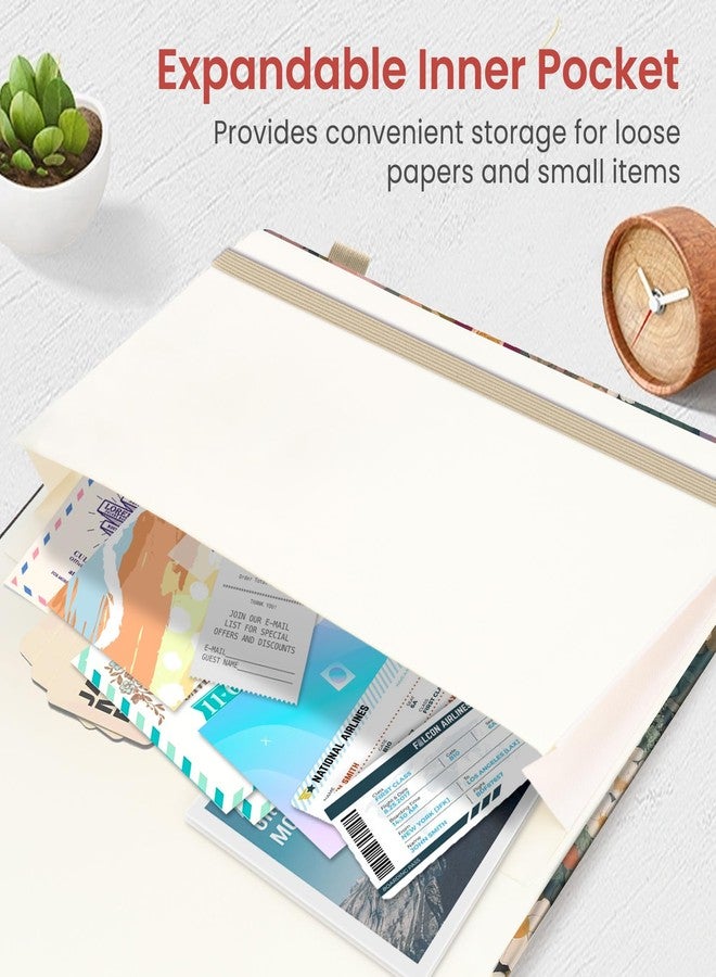 Taja Pretty Lined Journal for Women, Aesthetic Cute Hardcover Leather Journal for Writing, A5 College Ruled Notebook for Work & Note Taking, Perfect for Office School Home, 160 Pages, Meadow Flowers - Image 5
