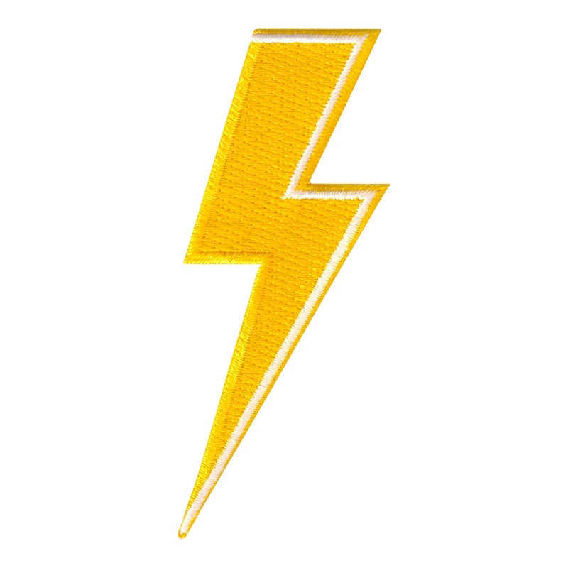 PatchMommy Lightning Bolt Patch Thunderbolt Flash Iron OnSew On  Appliques for Clothing