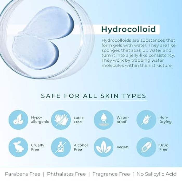 CLEOF Pimple Patches for Face & Body - Overnight Use, Visible Acne Patch for Zits, Spots, Pimples, Whiteheads, Vegan, Cruelty-Free, Hypoallergenic Hydrocolloid Stickers (56 Count, 10mm) - Image 5