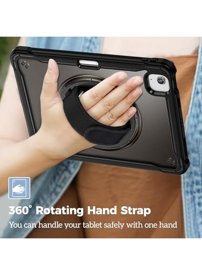 Procases Rugged Case For Ipad Air 11 Inch M2 2024 Air 5Th 4Th Gen 10.9" And Ipad Pro 11 Inch 4Th 3Rd 2Nd 1St Gen Heavy Duty Shockproof Cover With Hand Strap 360 Degree Rotatable Kickstand Black - Image 5