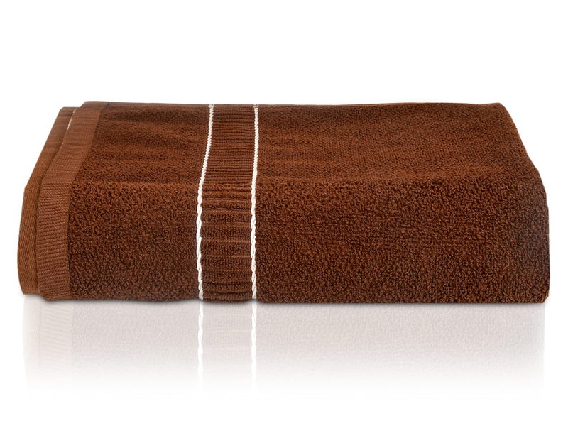 Kuber Industries Kuber Industries Premium Design Luxurious, Soft Cotton Bath Towel, 30"x60"(Dark Brown)-HS_38_KUBMART21379, 144 GSM  - Image 1