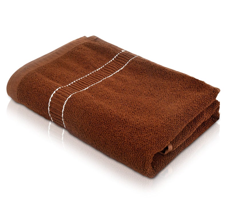 Kuber Industries Kuber Industries Premium Design Luxurious, Soft Cotton Bath Towel, 30"x60"(Dark Brown)-HS_38_KUBMART21379, 144 GSM  - Image 2
