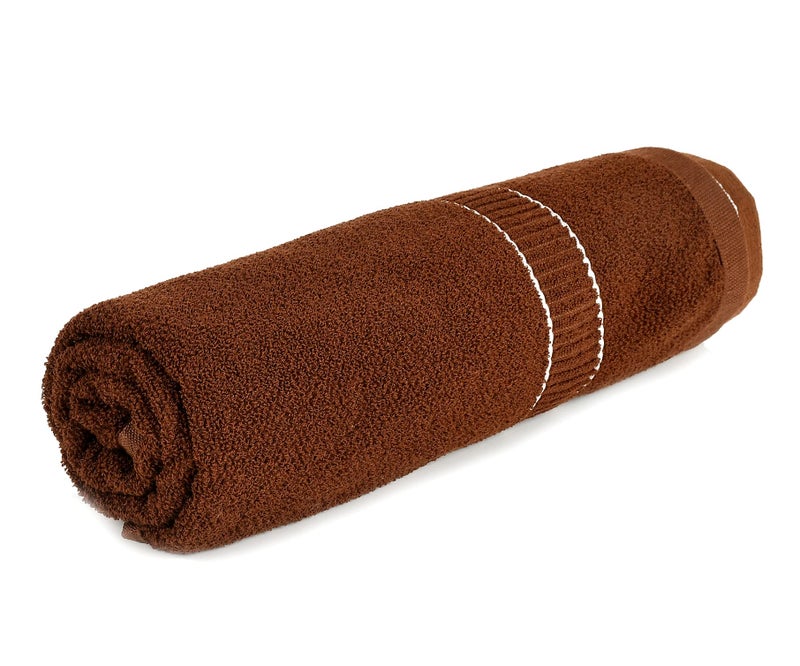 Kuber Industries Kuber Industries Premium Design Luxurious, Soft Cotton Bath Towel, 30"x60"(Dark Brown)-HS_38_KUBMART21379, 144 GSM  - Image 5