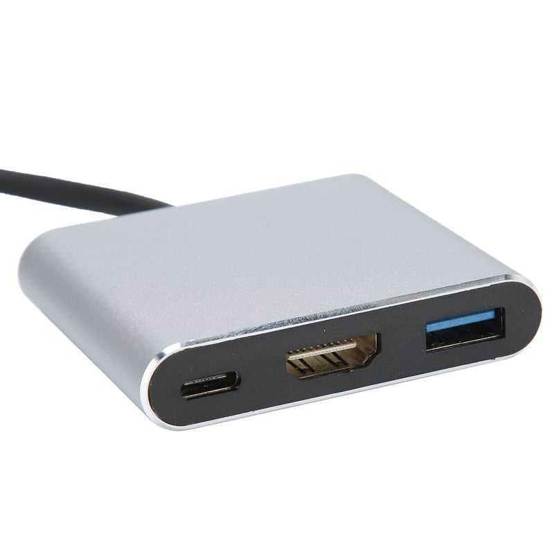 3 In 1 Docking Station: Aluminum Alloy Build - 4K Video Output Type C Hub for Type C Devices, Home Office & Entertainment - Image 5