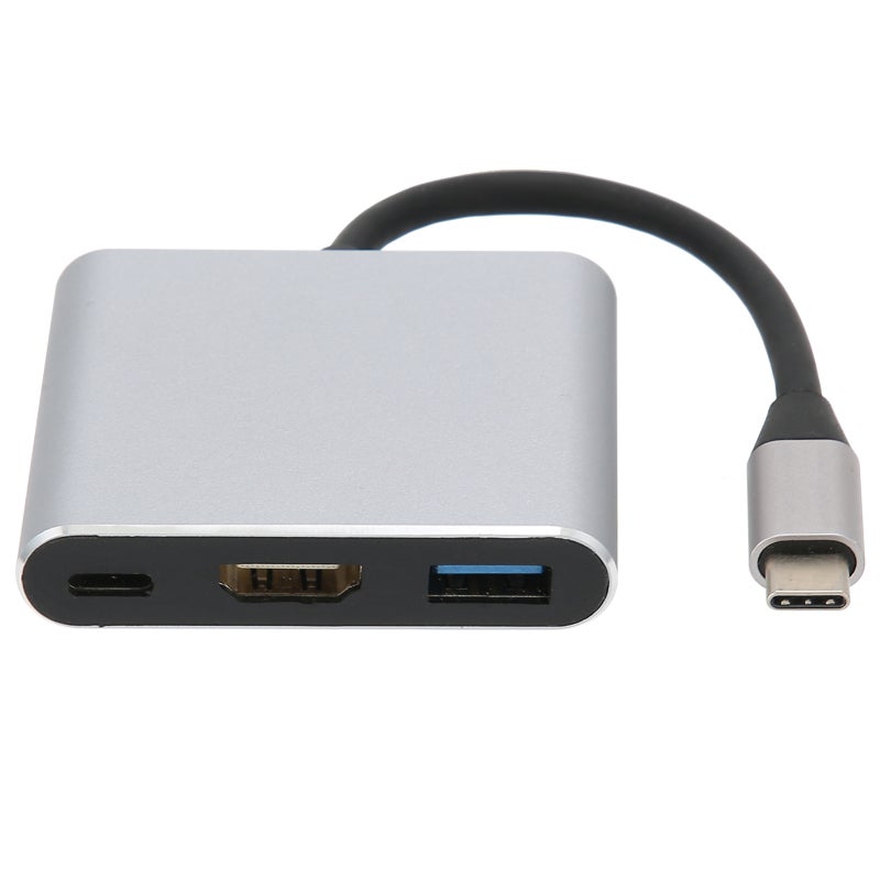 3 In 1 Docking Station: Aluminum Alloy Build - 4K Video Output Type C Hub for Type C Devices, Home Office & Entertainment - Image 1