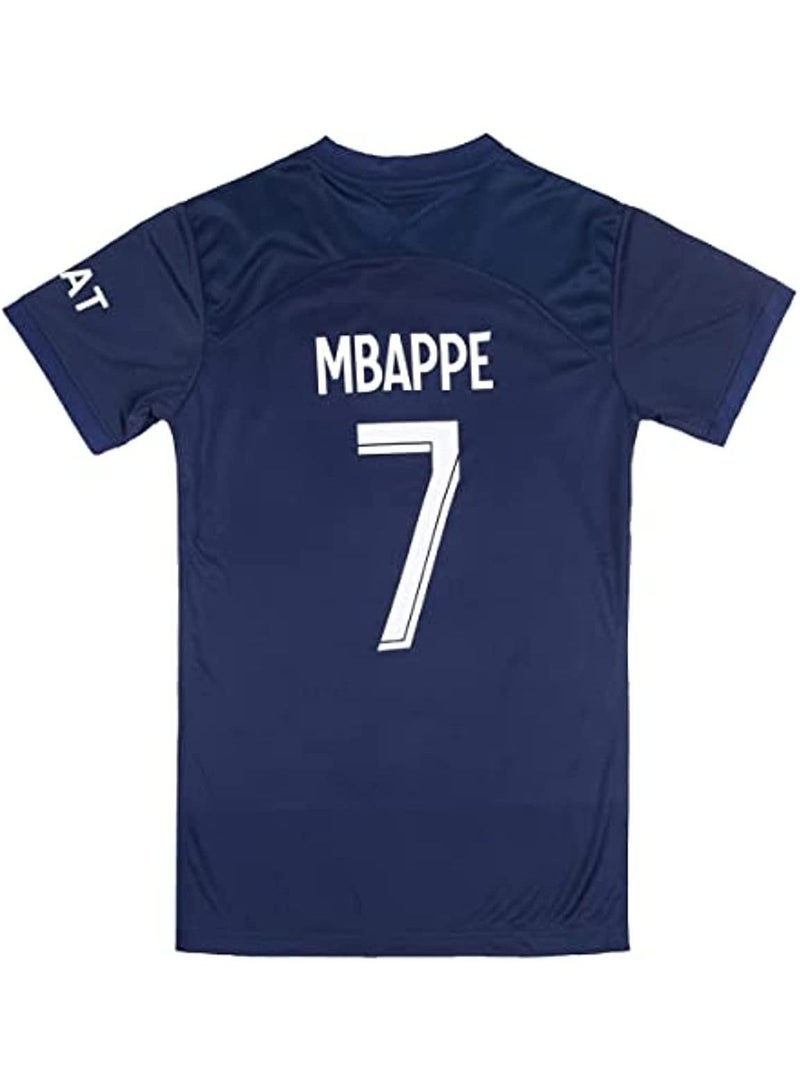 Y&D 2023 Paris Mbappe 7 Home Football Soccer Jersey/Shorts Socks Gift Set Youth Sizes New Edition Unbranded Fan Version - Image 2