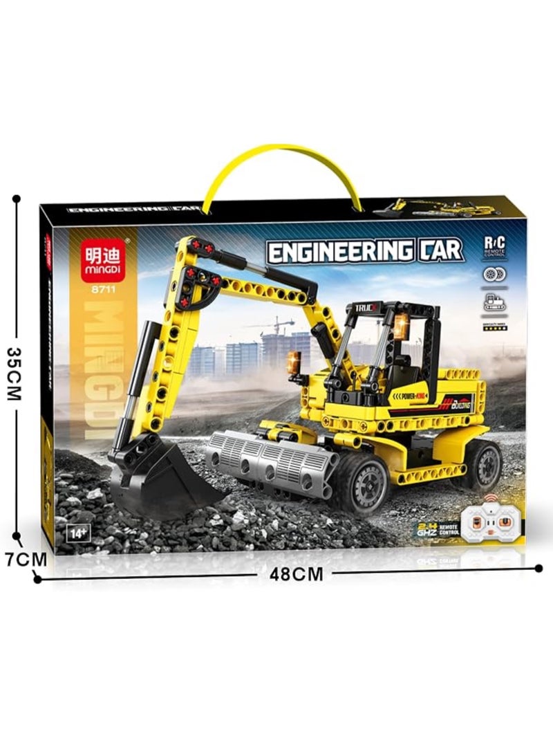MingDi 8711 Remote Control Engineering Excavator Building Block Set - Image 4