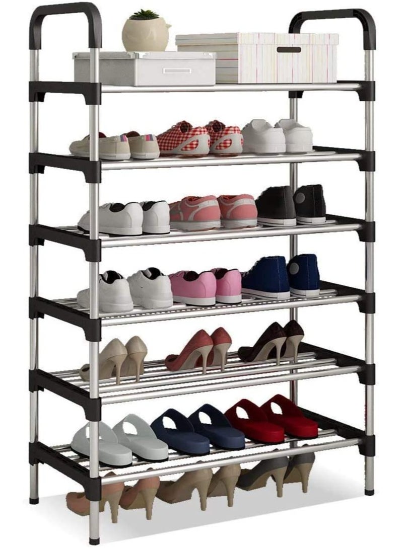 رومان جيفتس رف أحذية 6 ارفف أسود/ فضي - Image 3