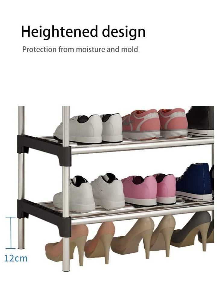 رومان جيفتس رف أحذية 6 ارفف أسود/ فضي - Image 4