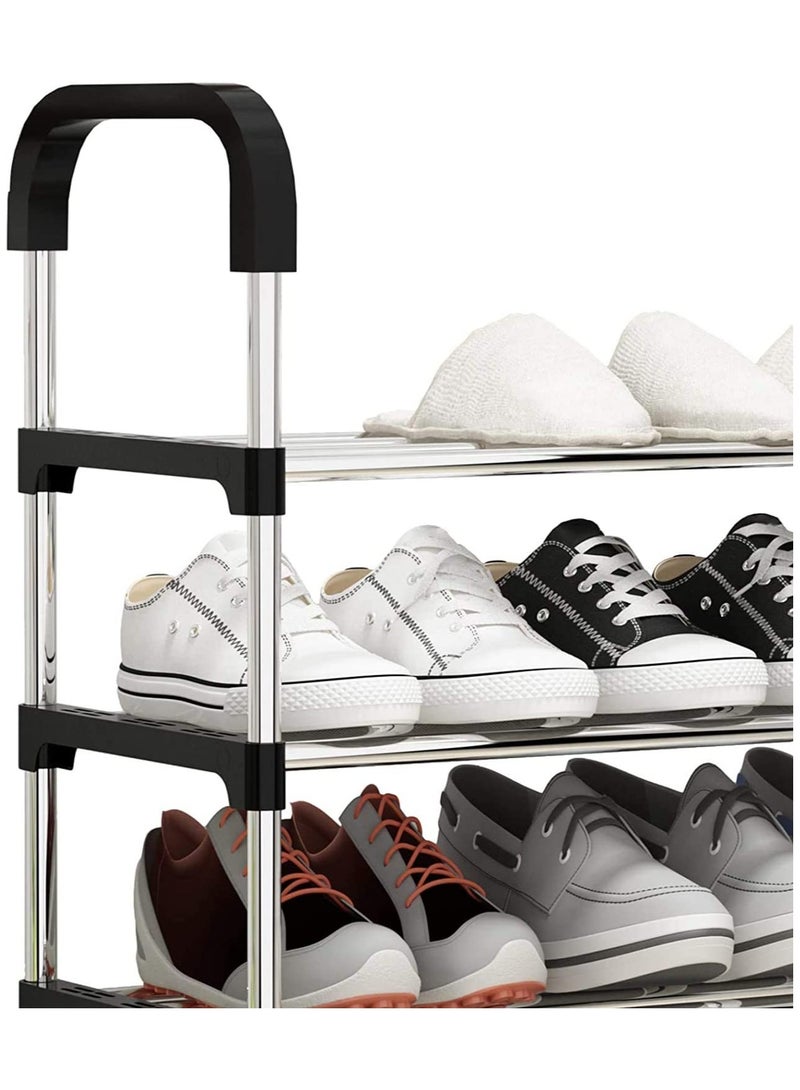 رومان جيفتس رف أحذية 6 ارفف أسود/ فضي - Image 5