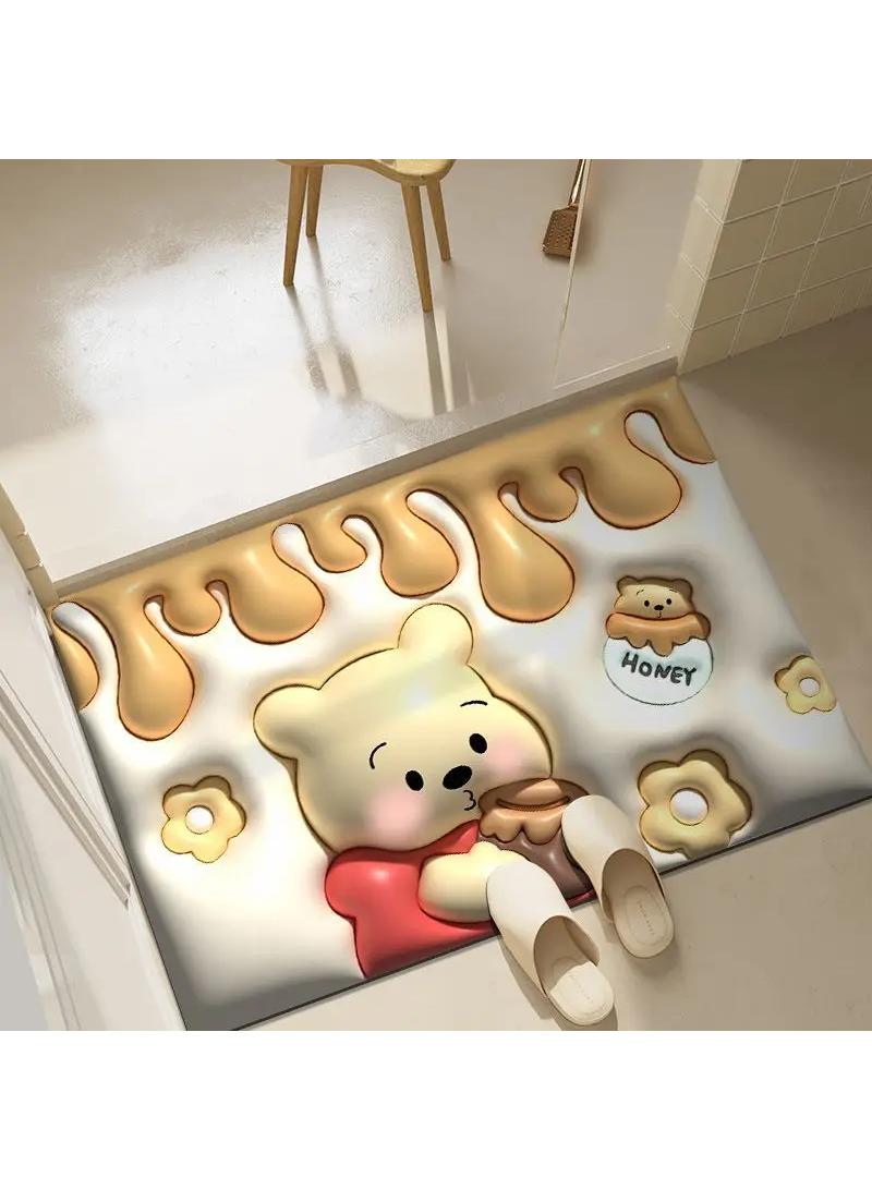 60*90cm Diatom Mud Silicone Bath Mat Quick Drying Bathroom Mat - Image 1