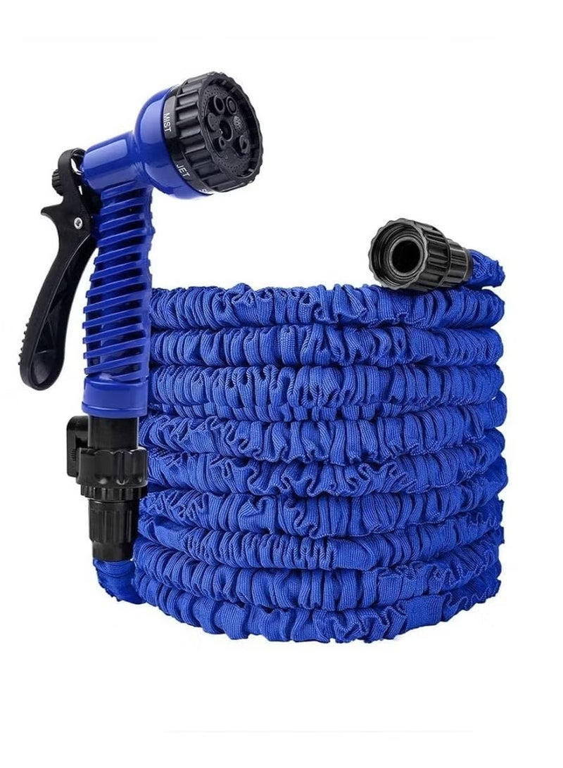 يتمدد حتى 3 أضعاف طوله الأصلي  تصميم خفيف وسهل التخزين  مقاوم للانثناء والتشابك  مسدس رش متعدد الأنماط (ري، شطف، رذاذ، ضغط...)  مناسب للاستخدام المنزلي والحدائق وغسيل السيارات - Image 3