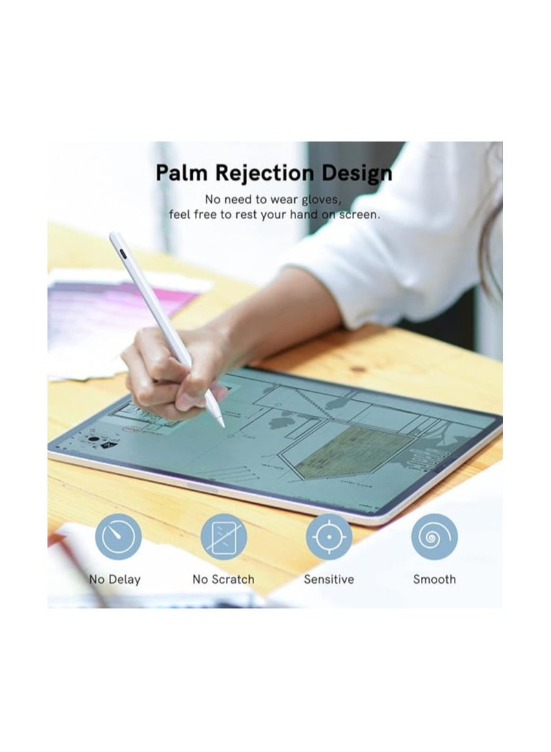قلم IPad الجيل الثاني مع قلم شحن USB مغناطيسي لجهاز iPad مع خاصية رفض راحة اليد متوافق مع iPad 10/9/8/7/6 iPad Mini 6/5 iPad Air 5/4/3 iPad Pro 11 iPad Pro 12.9 6/5 /4/3 - Image 5