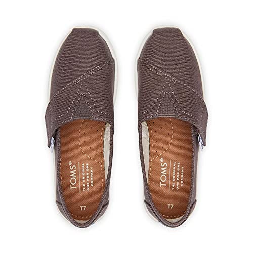 Toms Classic Alpargata Loafer Flat, Grey, 10 US Unisex Little Kid - Image 3