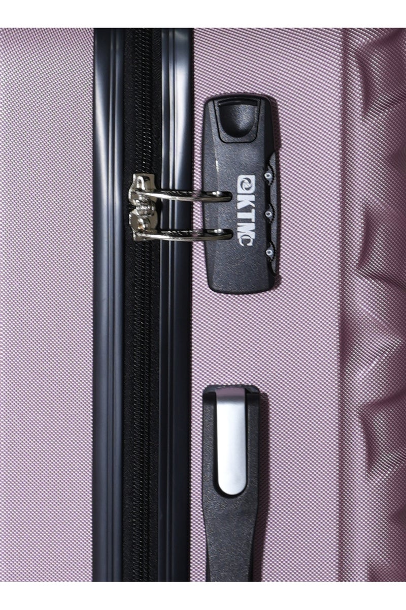 KTMC ABS Luggage 28 inches Checked Suitcases, KTMC-9191 Pink - Image 5