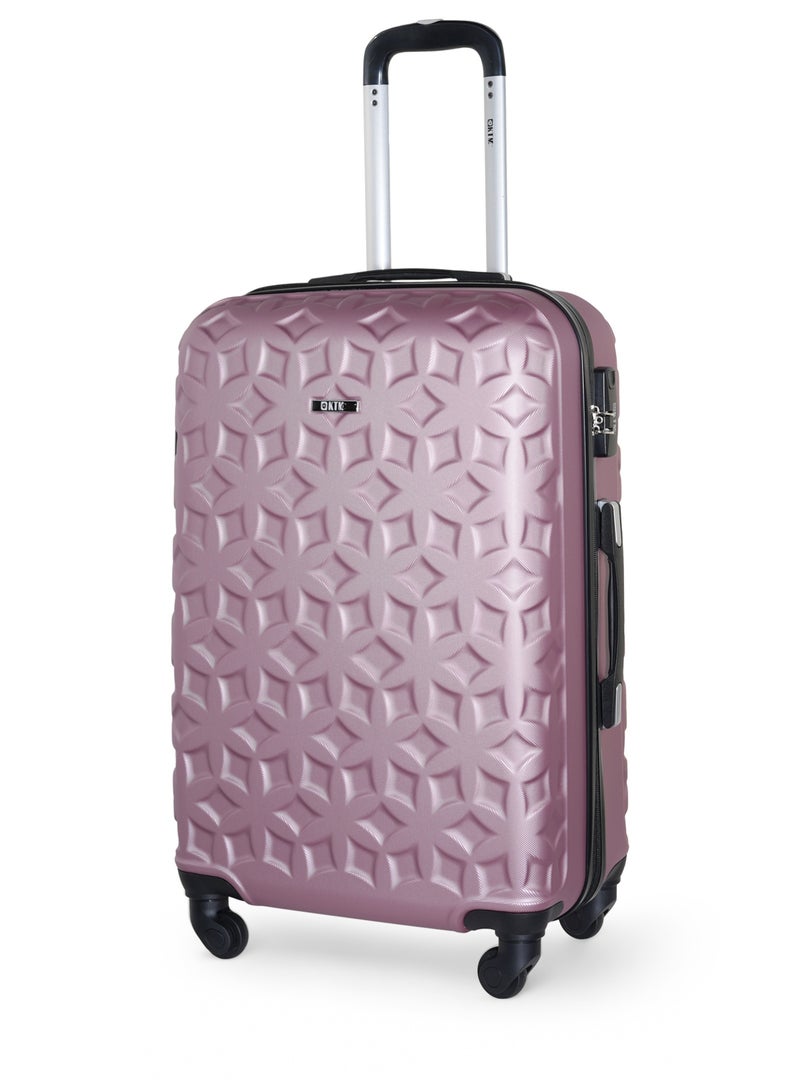 KTMC ABS Luggage 28 inches Checked Suitcases, KTMC-9191 Pink - Image 1