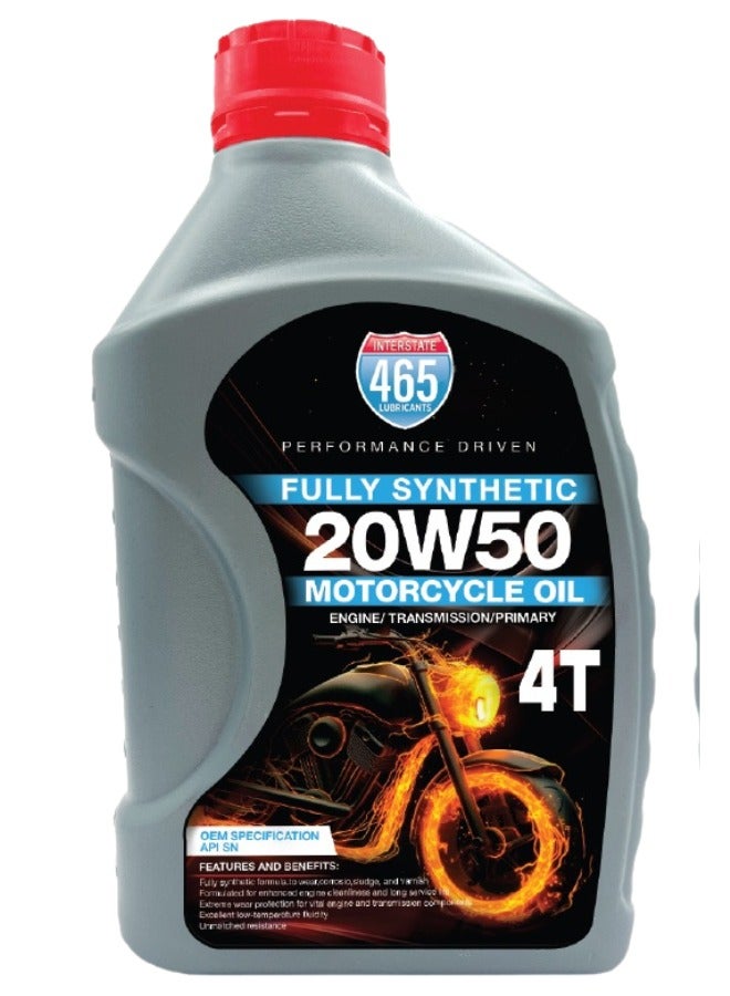 465LUBRICANTS MOTORCYCLE OIL 20W-50 F/S - Image 1