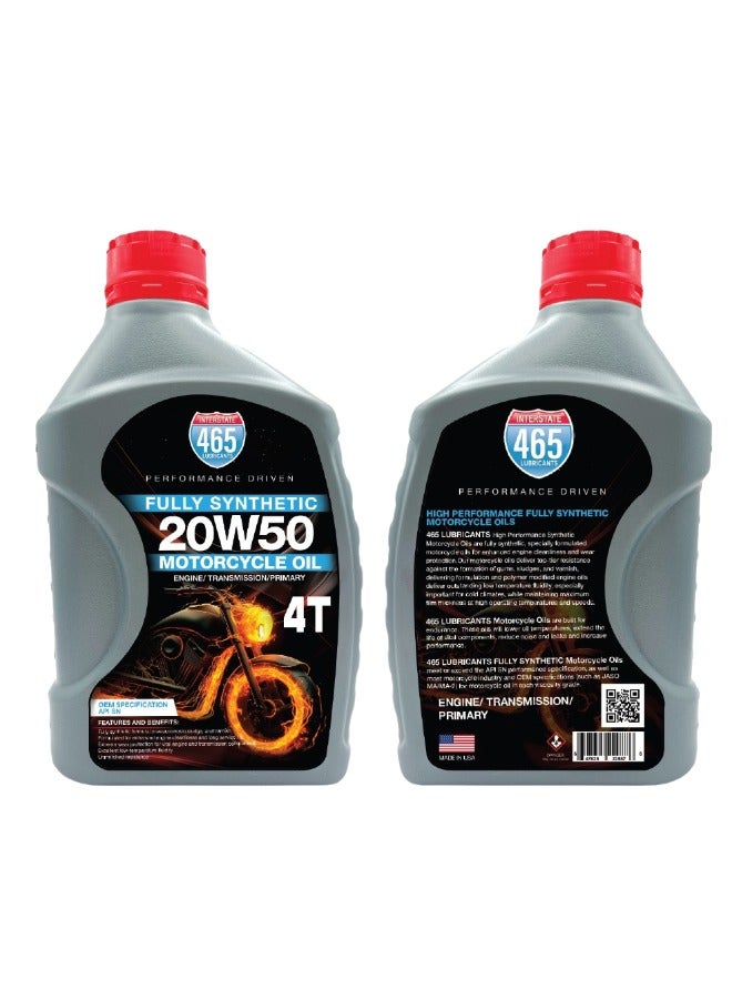465LUBRICANTS MOTORCYCLE OIL 20W-50 F/S - Image 3