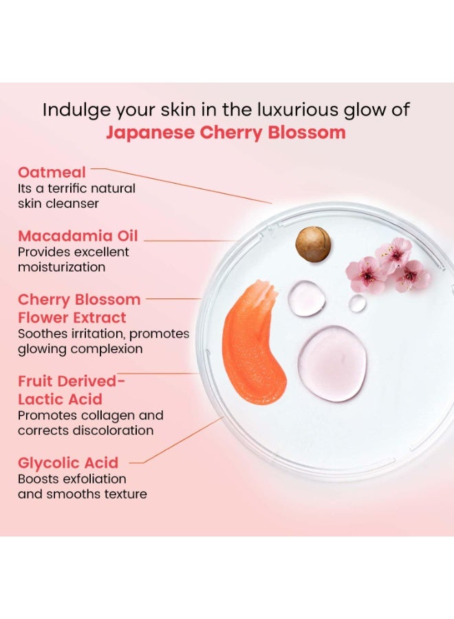 Bryan & Candy Japanese Cherry Blossom Sugar Body Scrub PH 5.5 For Tan Removal & Exfoliation|For Women & Men|Enriched with Macadamia and Argan oil|Removes Dirt & Dead Skin from Knees, Elbows & Ankles - 250g - Image 4