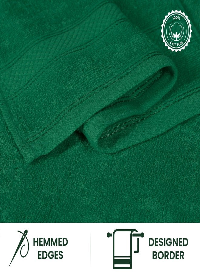 Casa Lino 100% Cotton Hand Towels for Bathroom - Soft, Highly Absorbent & Quick Dry Kitchen Towels - Gym Towel Set - Travel Towel Set - 24" x 16" - Pack of 4 - (Green) - Image 5