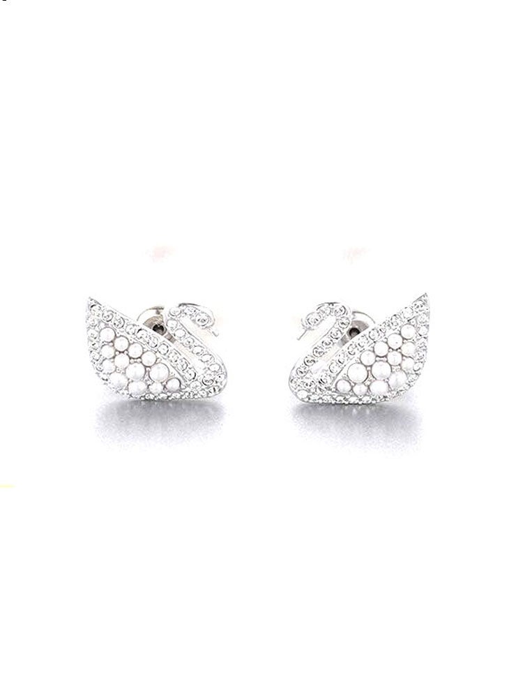 General - Classic Swan Rear Hanging Earrings - Image 1